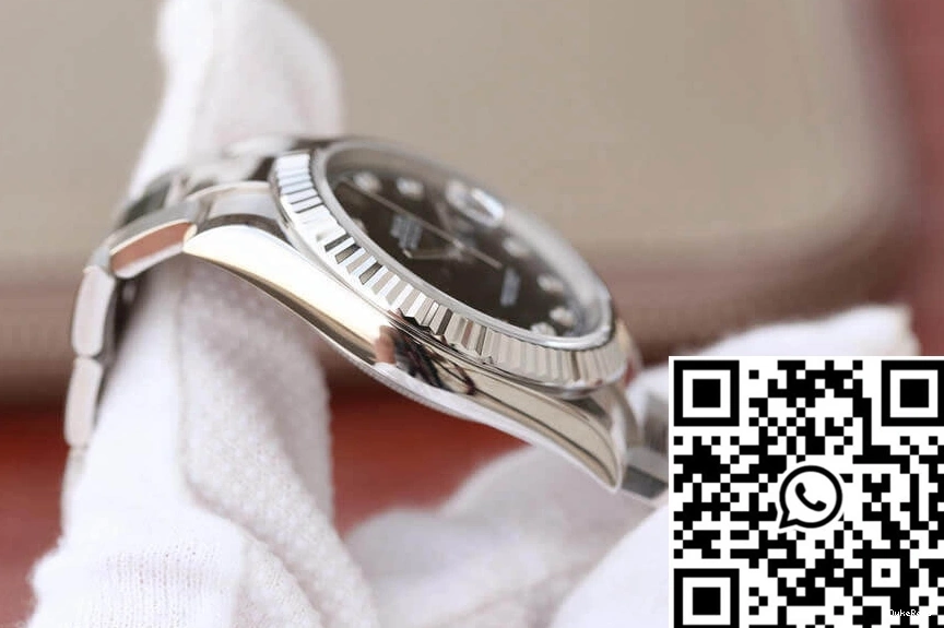 EW M126334-0011 Datejust Dial Factory Black Rolex 1021